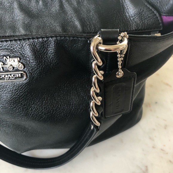 Coach Black Leather Shoulder Bag - Picture 3 of 9